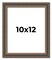 10x12 Sculpted Silver Picture Frame - UV Acrylic, Foam Board Backing, Hanging Hardware